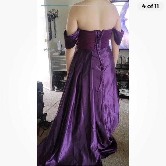 Off Shoulder Beaded    Mermaid Prom Dress , Green, size 18 and size 20 - Picture 4 of 11